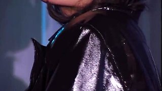 Dalila Blowjob in Latex Lingerie and Stockings for Couples