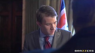 UK prime minster blackmailed into fucking with big-tit Emma Butt