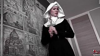 Nun Gets Pushed to the Limit by Hidden Treasures and Vibrator