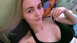 Close up teen foot worship