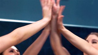 Girlsway - female dom secretary Abella Danger's assfucking humilation on naturally stacked boss Angela White