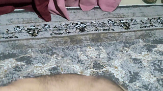 Mistress Footjob Snd Ballbusting Slave at Home