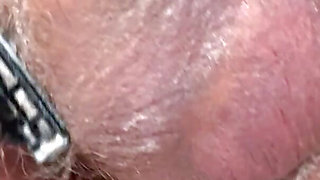 Shaving His Big Dick