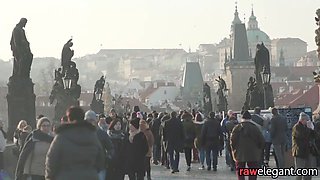 Smalltits euro riding black cock in POV