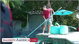 Milf Alexis Malone Has Pool Guy Do Work On Her Wet Pussy