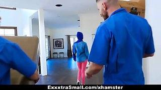 Exxxtrasmall - hot muslim lady gets double cumcockted