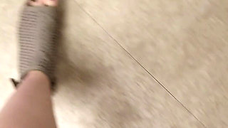 Desperate Redhead & the Public Toilet