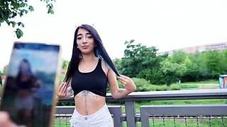 GERMAN SCOUT - Petite Latina Teen Lunita Galactica Pick Up