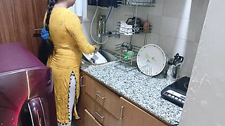 Horny Indian Step Mom Fucked in Kitchen - Hindi Desi Bhabhi Sex