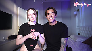 Cute Asian Guy Gets a Private Russian Lesson and Amazing Sex From Polly Yangs