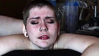 Shaved Head Punk Girl Fucked by Old Man