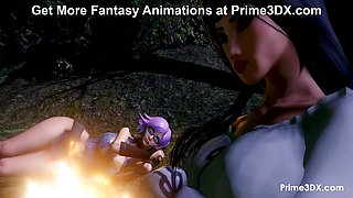 Magical Midnight Footjob - Enchanted Troll's Glowing Touch at Prime3DX
