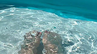 Solo Foot Play in Pool