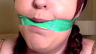 Lacey's Gagging Delight: a Colorful Display of Silence