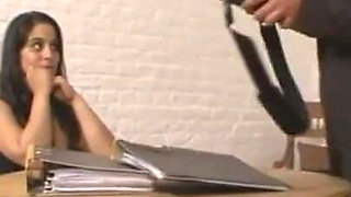 Dominating sex playing in the table
