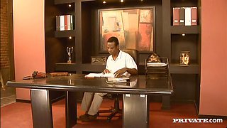 Naughty Secretary Debbie White Gives Boss a Handjob and a Blowjob - Private Porn Sex Videos