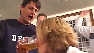 Jay Ashley, Rick Masters And Riley Brooks In Sexy Blonde In College Uniform Double Penetrated Ass Fucking