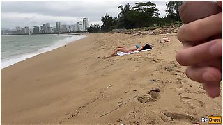 Katty West In Babe Can I Cum On Your Tits? - Public Cock Flashing On The Beach
