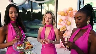 Intense Foursome POV with Three Stunning Beauties