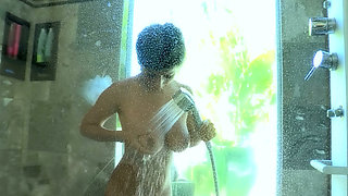 Shower Head Between Her Legs - Two Wet Girlfriends in the Tub