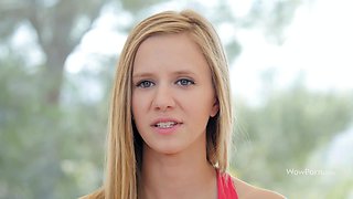 Rachel James purrs with seductive teen passion in POV