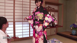 Passionate JAV Babe In Kimono Fucked Hard And Creampie Climaxing Loudly