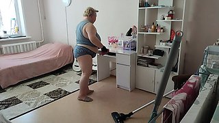 Camera Filmed Mother-in-law Naked Cleaning
