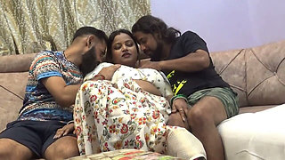 A Desi Housewife Was Fucked in Her House by Two Neighbours. Hardcore Threesome.