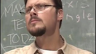 Teen 18+ With Ponytails Bends Over On The Desk To Get Spanked From Her Professor - Gia Paloma