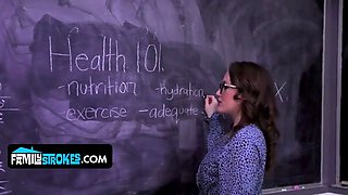 Can Your Class Pass the Big Titted Teacher's Orgy Test? She'll Teach You Everything She Knows