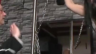 Stretching whipping humiliating