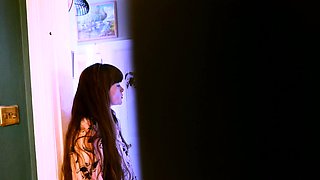 Cute curly brunette solo webcam masturbation