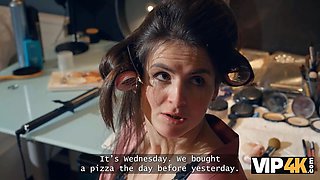 Vip4k. i was preparing for my xxx customer and my schoolgirl ambled in suddenly...