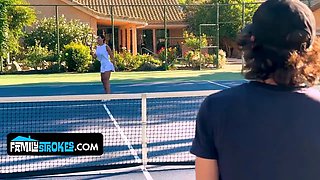 Innocent sonnie can't stop gawping at his stepmom's perfect tits