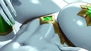 Gol Busty Anime Girl Waterfall Fantasy Nude