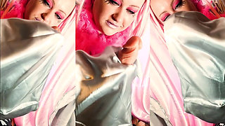 Goddess Lana dominates Bruci with seductive smooth silk