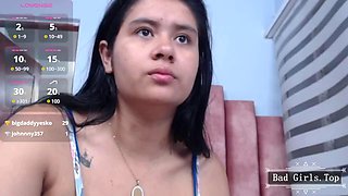 Big-Tits BBW Latina Milks in Close-Up Webcam