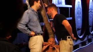 blonde amateur girl ball gagged takes anal great ass fuck