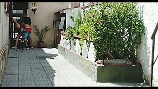 naked girl fucks unknown to unknown in public