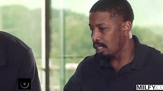 Classy MILF Gets Split by Two Girthy Black Cocks