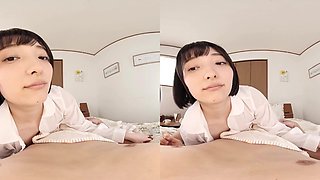 Japanese vr students share short hair cowgirl sensual thrills