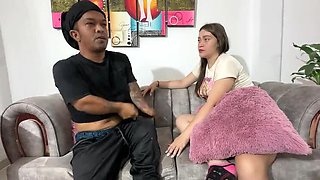 Latina Teen with Big Natural Tits Fucks Dwarf Lender to Clear Debt and Gets Huge Ass Filled with Juicy Milk