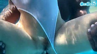 Teen Amateur Gets Crushed by Monster Black Cock Underwater