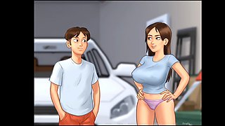 Summer saga part three - Step sister bending over her big booty