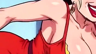 Classic Cartoon Style Nude Women in Kitchen