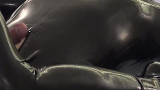 It's Time to Feed Sperm in a Latex Castsuite with a Latex Mask, the Slave Really Enjoyed It! 2 Angle
