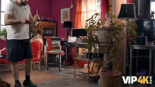 Vip4k. mature red haired tricked her neighbour and showed him a real ejaculation