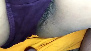 Sexy Indian Sister-in-Law in Tights Gets Her Pussy Fingered and Licked at Night