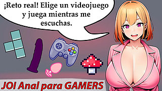 Spanish Audio JOI: Anal Lovers and Gamers, Watch Out! Hot Femdom Jerk Off Instruction