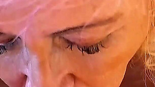 Mature Tgirl Deepthroats Her Own Throbbing Cock Drooling Everywhere